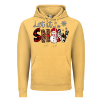 Vintage Mustard let it snow snowman Vintage Hoodie - JahusDesignShop