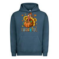 Pigment Midnight Navy Thankful Turkey Urban Hoodie - texasbilliewilder