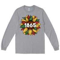 Heather Grey juneteenth 1865 sunflower Long Sleeve Tee - Artiststas