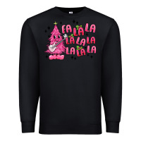 Black pink christmas fa la la Premium Sweatshirt - MaliasSmallBusiness