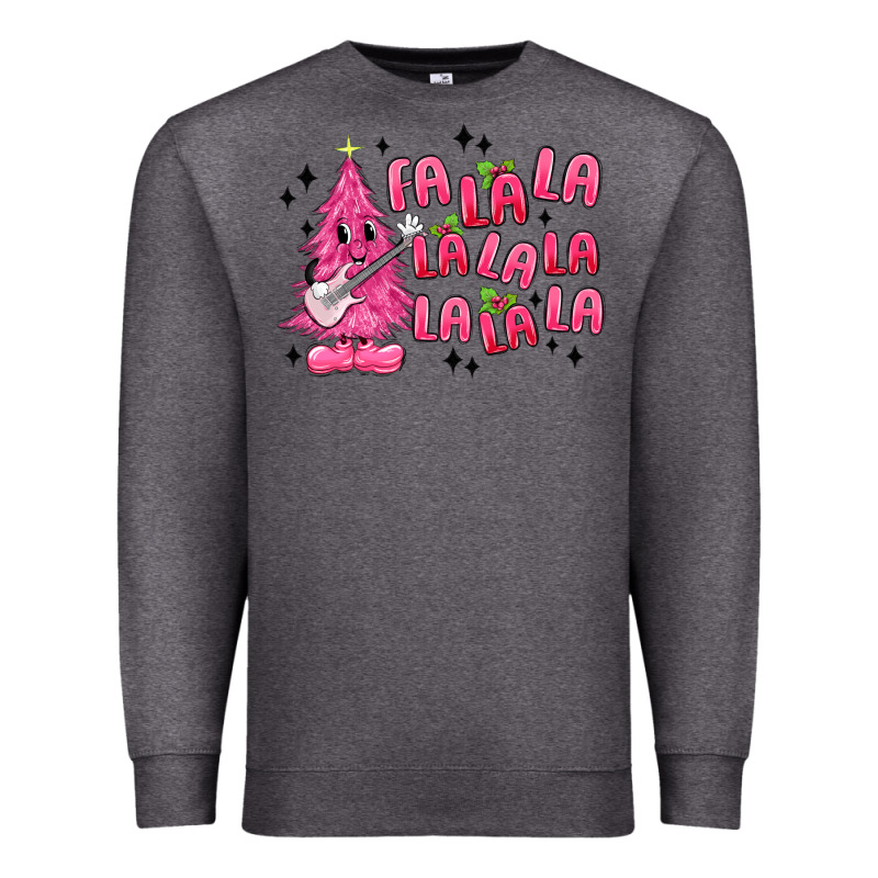 Pink Christmas Fa La La Premium Sweatshirt by MaliasSmallBusiness | Teevron