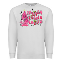 Dove Grey pink christmas fa la la Premium Sweatshirt - MaliasSmallBusiness