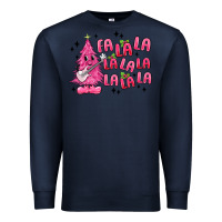 Navy pink christmas fa la la Premium Sweatshirt - MaliasSmallBusiness
