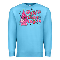 Ocean Blue pink christmas fa la la Premium Sweatshirt - MaliasSmallBusiness