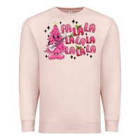 Pale Pink pink christmas fa la la Premium Sweatshirt - MaliasSmallBusiness