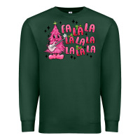 Sports Green pink christmas fa la la Premium Sweatshirt - MaliasSmallBusiness