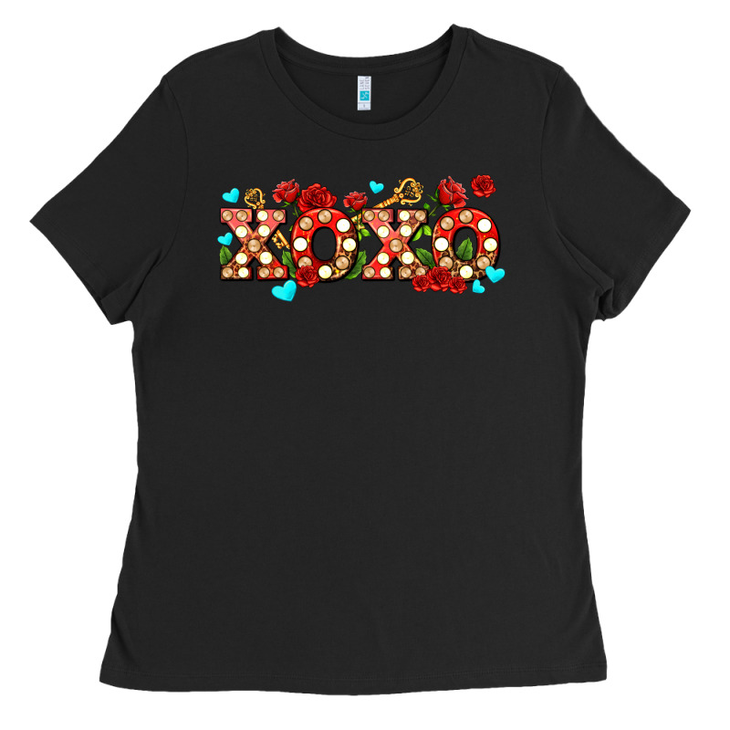 Xoxo Roses And Keys Ladies Tee by AdoDesignShop | Teevron