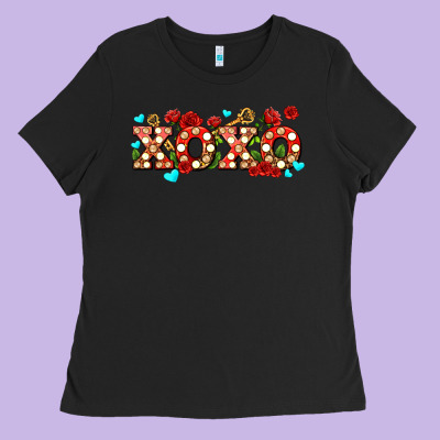 Xoxo Roses And Keys Ladies Tee Designed By Adodesignshop
