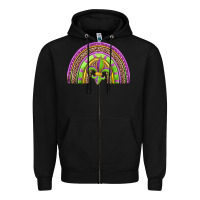 Black mardi gras rainbow Zipper Hoodie - Jasminsmagicworld