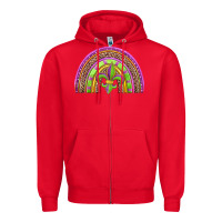 Red mardi gras rainbow Zipper Hoodie - Jasminsmagicworld