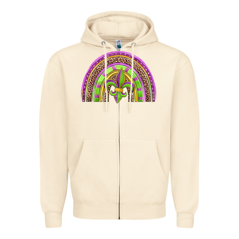 Mardi Gras Rainbow Zipper Hoodie by Jasminsmagicworld | Teevron