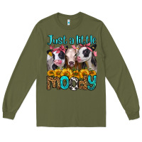 Army Green just a little moody heifers Long Sleeve Tee - Jasminsmagicworld