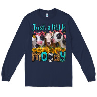 Navy just a little moody heifers Long Sleeve Tee - Jasminsmagicworld