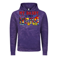 Cloud Purple my daddy is my hero dispatcher Vintage Hoodie - Zillion Design Studio