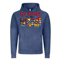 Vintage Denim my daddy is my hero dispatcher Vintage Hoodie - Zillion Design Studio
