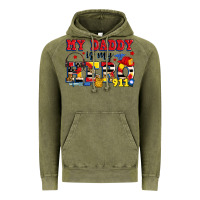 Vintage Olive my daddy is my hero dispatcher Vintage Hoodie - Zillion Design Studio