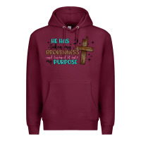 Burgundy he has taken my brokenness and turned it into my p Premium Hoodie - Artiststas