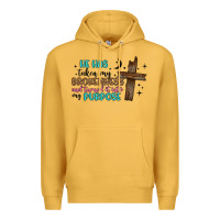 Mustard he has taken my brokenness and turned it into my p Premium Hoodie - Artiststas