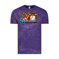 Cloud Purple western american flag baseball Vintage Tee - HRA Design Shop