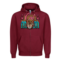 Burgundy Western Cat Mom Zipper Hoodie - LillyAllenDesigns