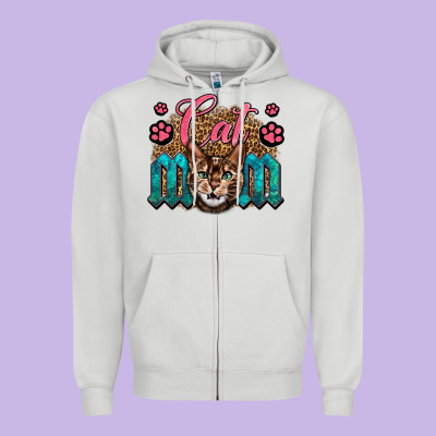 Western Cat Mom Zipper Hoodie Designed By Lillyallendesigns