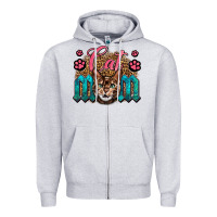 Heather Grey Western Cat Mom Zipper Hoodie - LillyAllenDesigns
