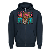 Navy Western Cat Mom Zipper Hoodie - LillyAllenDesigns