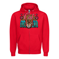 Red Western Cat Mom Zipper Hoodie - LillyAllenDesigns