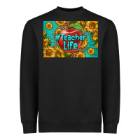 Black teacher life skinny metal can holder Heavyweight Sweatshirt - HRA Design Shop