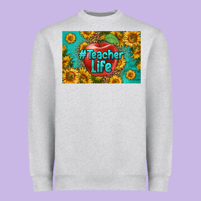 Teacher Life Skinny Metal Can Holder Heavyweight Sweatshirt Designed By Hra Design Shop