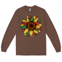 Chestnut juneteenth sunflower Long Sleeve Tee - Artiststas
