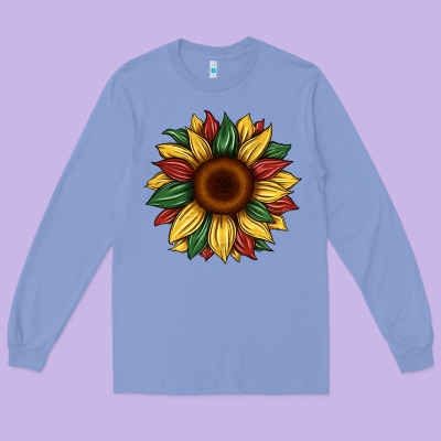 Juneteenth Sunflower Long Sleeve Tee Designed By Artiststas