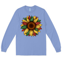 Colony Blue juneteenth sunflower Long Sleeve Tee - Artiststas