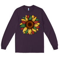 Plum juneteenth sunflower Long Sleeve Tee - Artiststas