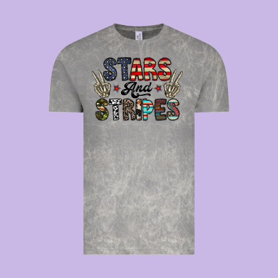 Stars And Stripes Vintage Tee Designed By Cowhidedigitalart