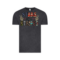 Vintage Black stars and stripes Vintage Tee - CowhideDigitalArt