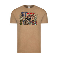 Vintage Coffee stars and stripes Vintage Tee - CowhideDigitalArt