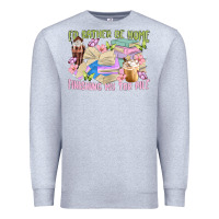 Heather Grey id rather be home finishing my tbr pile Premium Sweatshirt - MaliasSmallBusiness