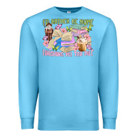 Ocean Blue id rather be home finishing my tbr pile Premium Sweatshirt - MaliasSmallBusiness