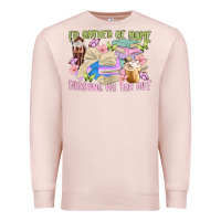 Pale Pink id rather be home finishing my tbr pile Premium Sweatshirt - MaliasSmallBusiness