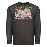 Smoke id rather be home finishing my tbr pile Premium Sweatshirt - MaliasSmallBusiness
