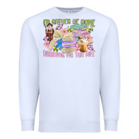 White id rather be home finishing my tbr pile Premium Sweatshirt - MaliasSmallBusiness
