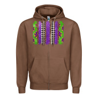 Chestnut mardi gras brushstrokes Zipper Hoodie - Jasminsmagicworld
