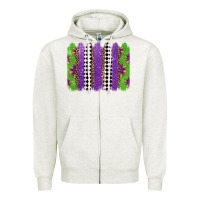 Oatmeal Heather mardi gras brushstrokes Zipper Hoodie - Jasminsmagicworld