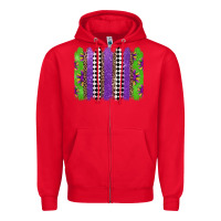 Red mardi gras brushstrokes Zipper Hoodie - Jasminsmagicworld