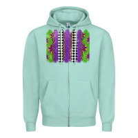 Seafoam mardi gras brushstrokes Zipper Hoodie - Jasminsmagicworld