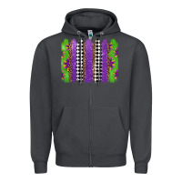 Smoke mardi gras brushstrokes Zipper Hoodie - Jasminsmagicworld