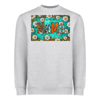 Heather Grey western daisy mama skinny metal can holder Heavyweight Sweatshirt - HRA Design Shop