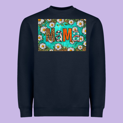 Western Daisy Mama Skinny Metal Can Holder Heavyweight Sweatshirt Designed By Hra Design Shop