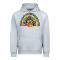 Heather Grey Rainbow Thankful with Gemstone Urban Hoodie - texasbilliewilder